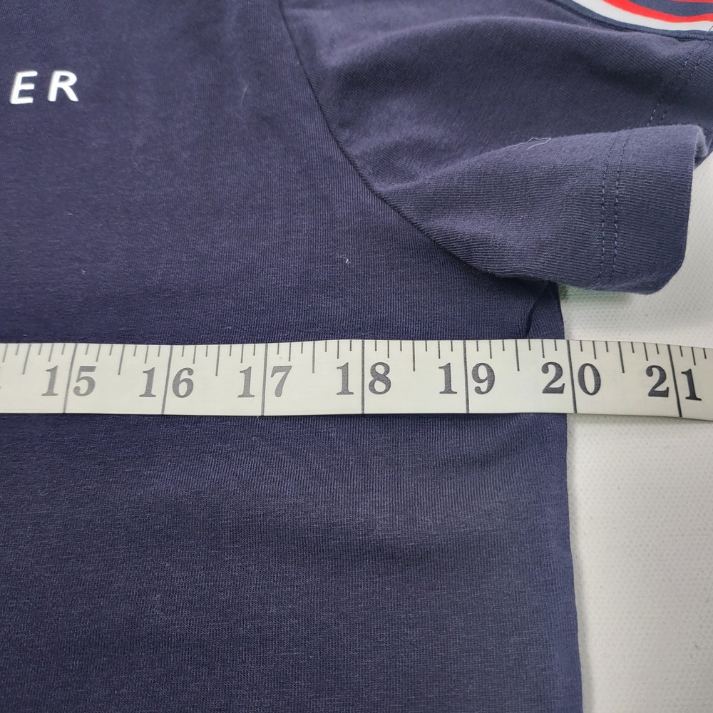 Tommy Hilfiger T-Shirt Striped Trim Crew Neck Tee Top Comfy Casual Large blue - Picture 6 of 7